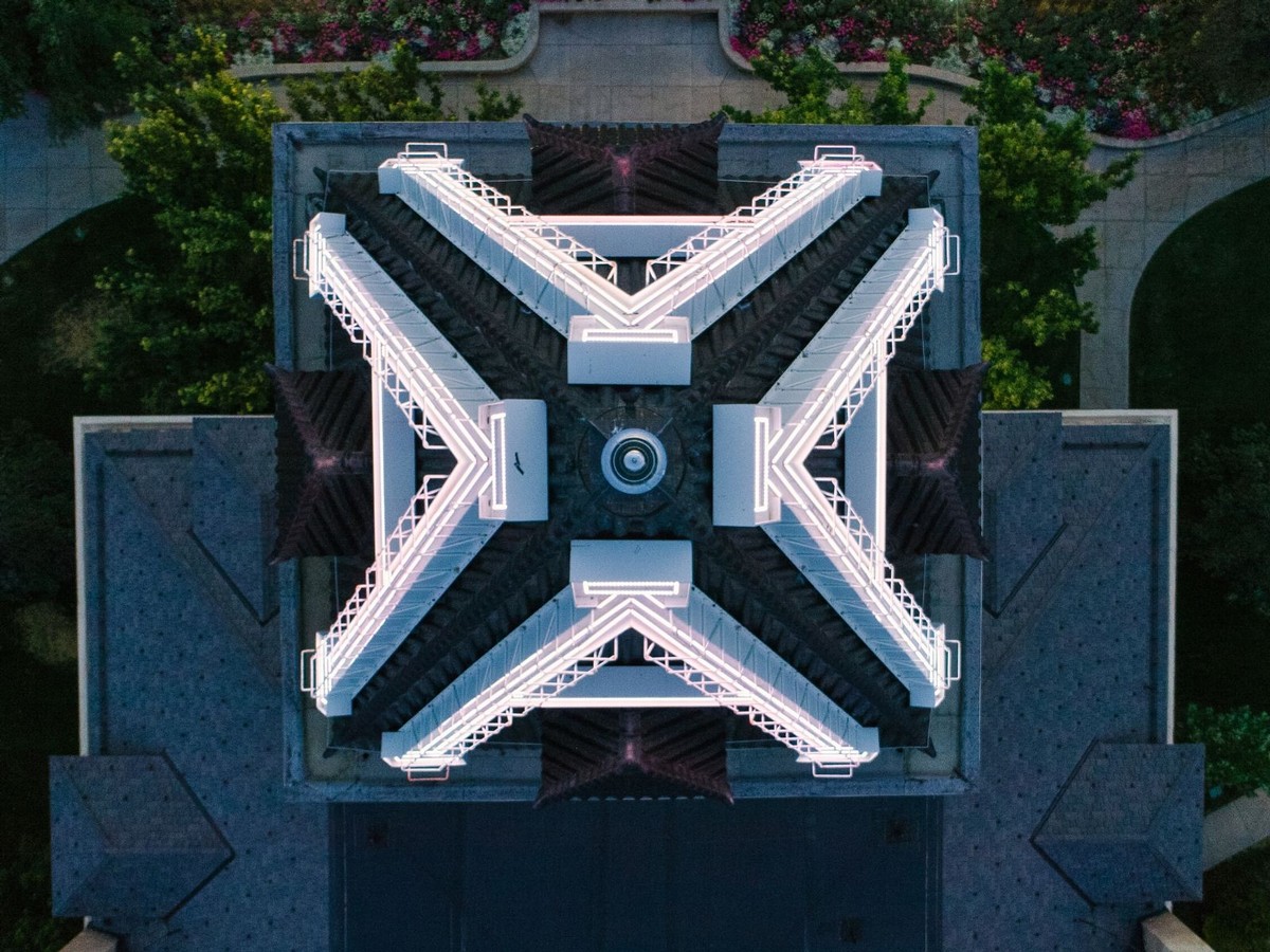 Old Main from directly above.