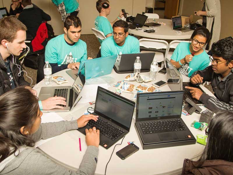 Students in computer lab