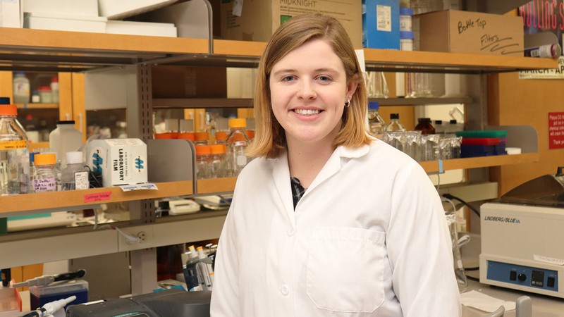 USU undergrad researcher Rachel Sagers