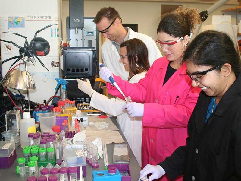 USU spider silk lab researchers