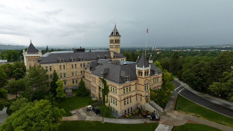 Old Main in spring.