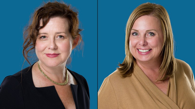 Side by side image of two women