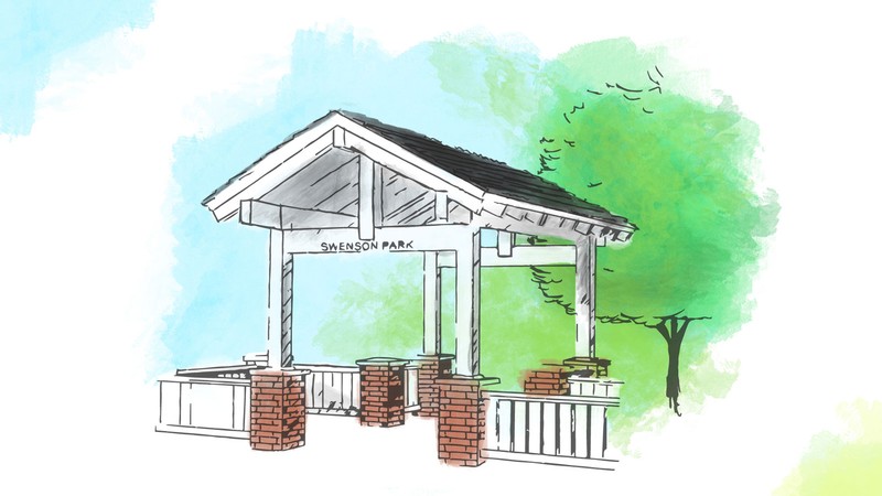 A drawing of Swenson Park.