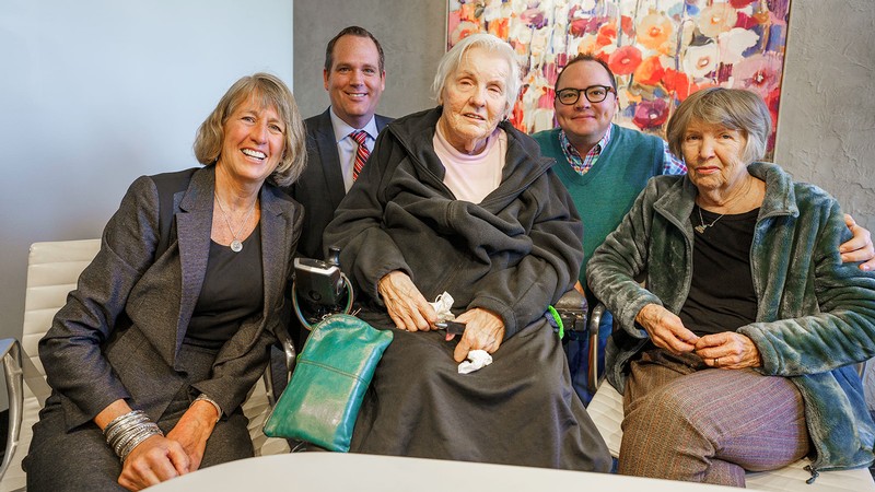 A group of people posing for a photo.