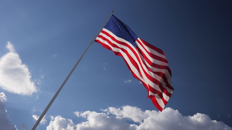 An american flag.