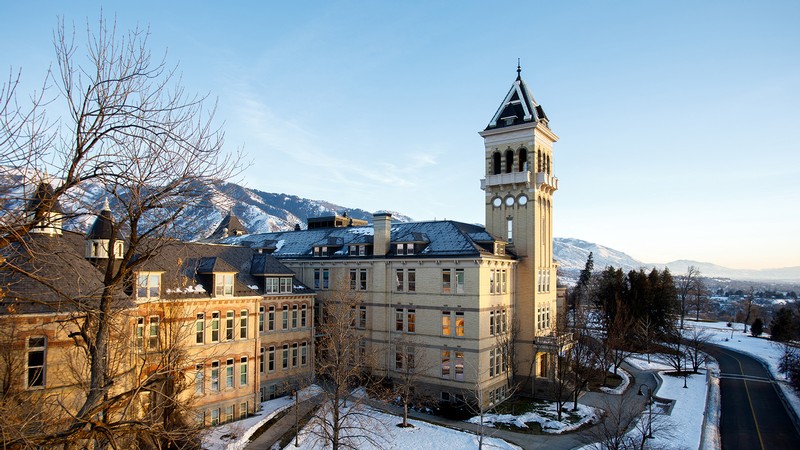 Old Main in winter.
