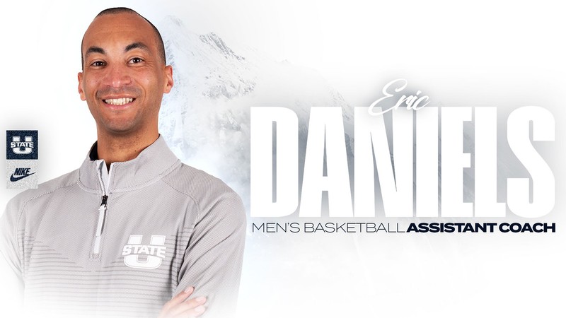 Text Reads: Eric Daniels, men's basketball assistant coach.