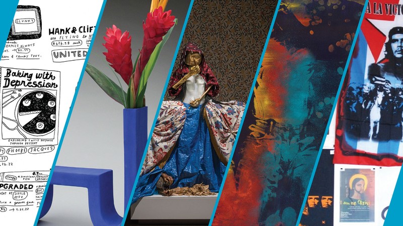 A collage of various artworks.