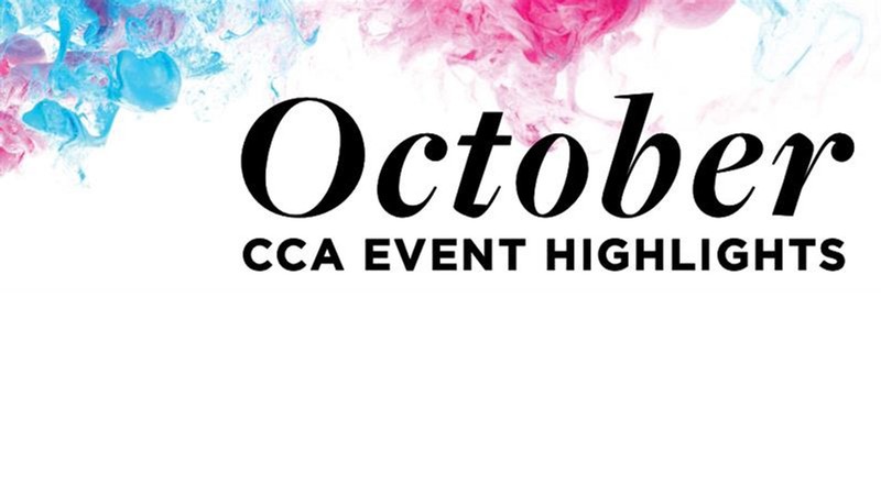 Text Reads: October CCA Event Highlights
