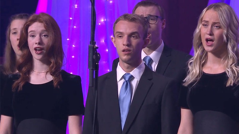 People singing in a choir.