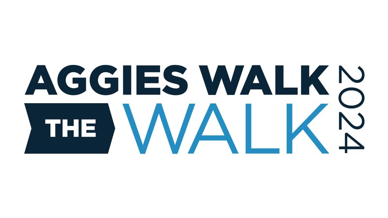 Text Reads: Aggies Walk the Walk 2024