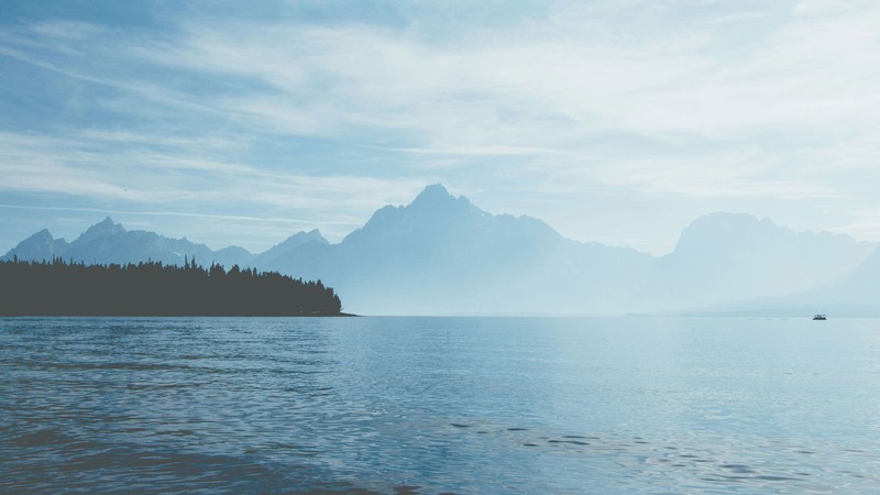 Haze seen over a lake.