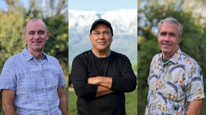 Photos of Christopher Keyes, Juan Villalba and Edd Hammill.
