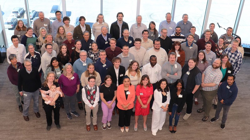 A group photo of 2024 USU Hansen Retreat attendees.