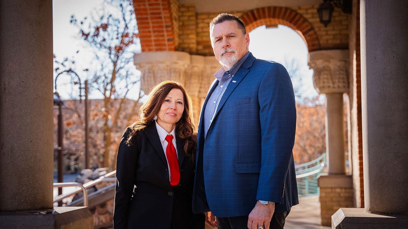 Lucy Delgadillo and Glen Haas.