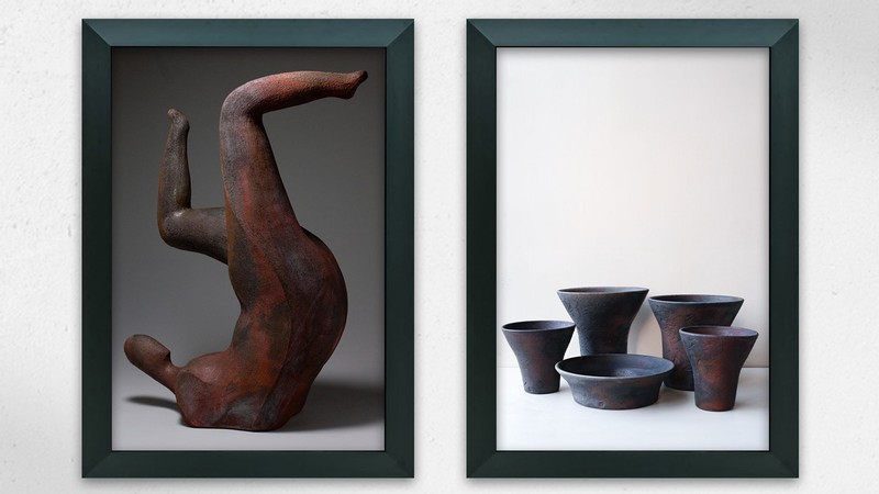 Photographs of two artworks.