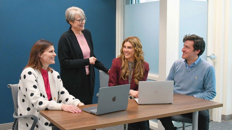 People in a conference room.
