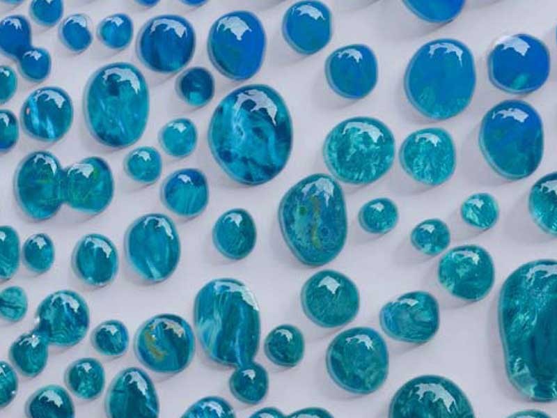 Close-up rendering of glass artwork