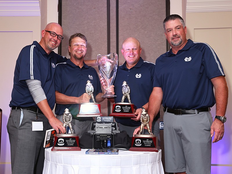 USU alums Brice Mindrum, Chad Evans, J.D. Larsen and Bart Purser