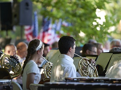 alumni band playing