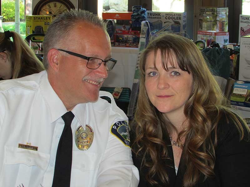 USU Police Officer Andy Barnes (left), shown here with his wife, Cathrine