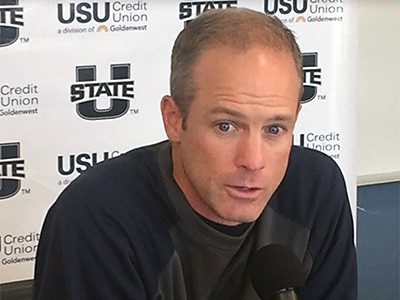 USU men's basketball coach Matt Wells