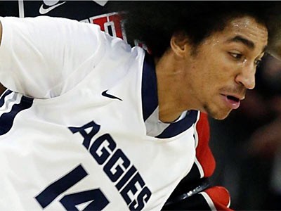 Aggie basketball player Jalen Moore