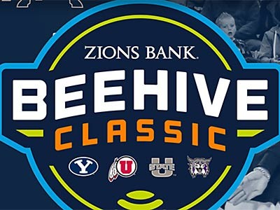 graphic design and illustration of the Beehive Classic basketball tournament