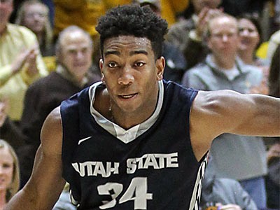 USU men's basketball player Chris Smith