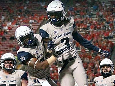 Utah State football players