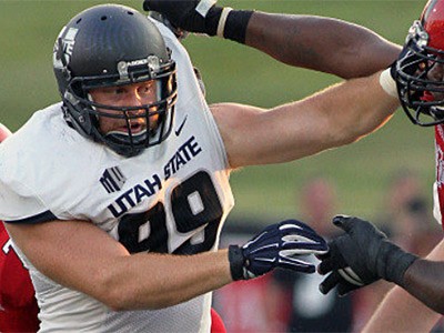 USU football player B.J. Larsen