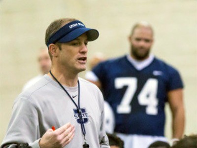 Utah State head football coach Matt Wells