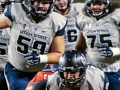 Utah State football action
