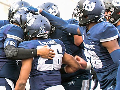 Utah State football players