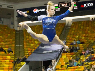 USU gymnastics team member