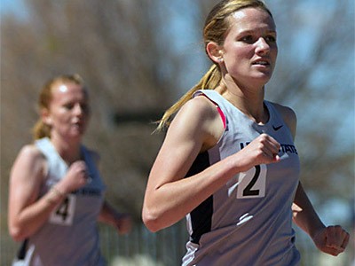 USU track and field athletes in competition