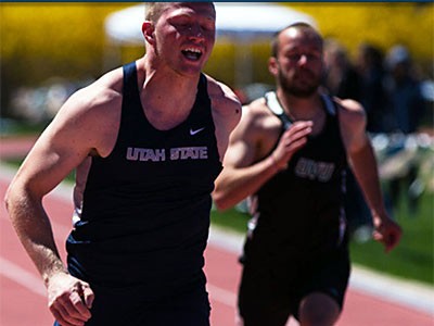 a Utah State track and field athlete