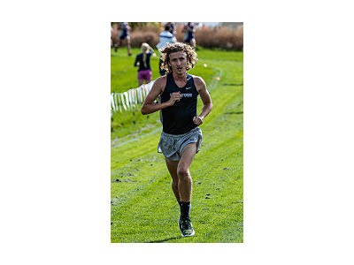 a Utah State University cross country runner in action
