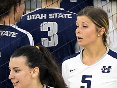 members of the USU volleyball team