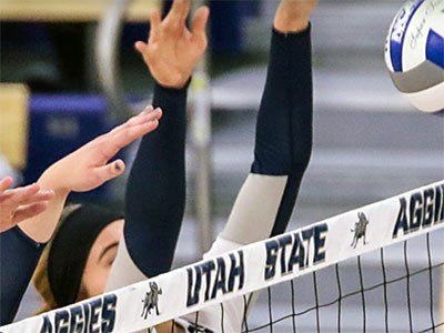USU volleyball action