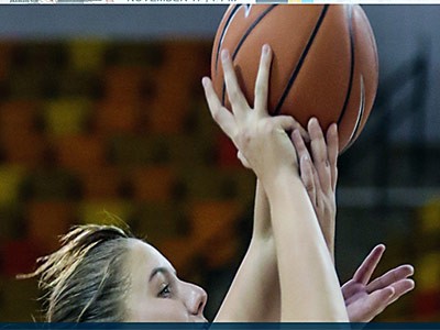 USU women's basketball player in action