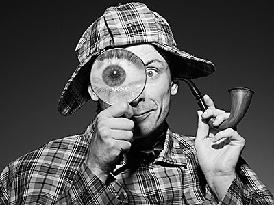 the character Sherlock Holmes from the USU Lyric Rep prodction of 