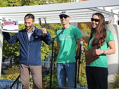 National Bike Challenge award ceremony, top team points award