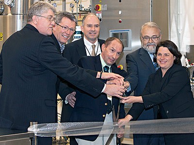 Ribbon cutting ceremony at USU's Bioproducts Scale Up Facility