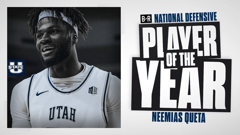 Neemias Queta with words: BR National Defensive Player of the Year