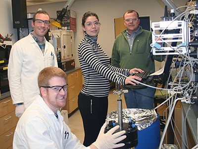 spider silk team members with Randy Lewis and Justin Jones