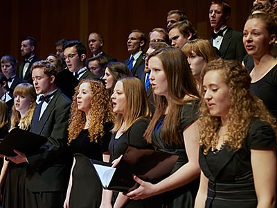 members of a USU choral group