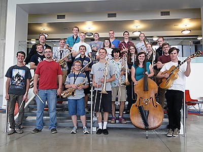 the student members of the USU Jazz Ensemble