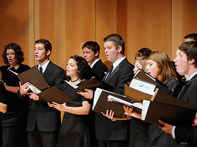 USU Chamber Singers in a performance