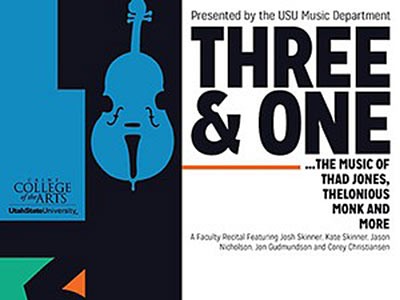 graphic illustration for USU music department 3 & 1 faculty recital